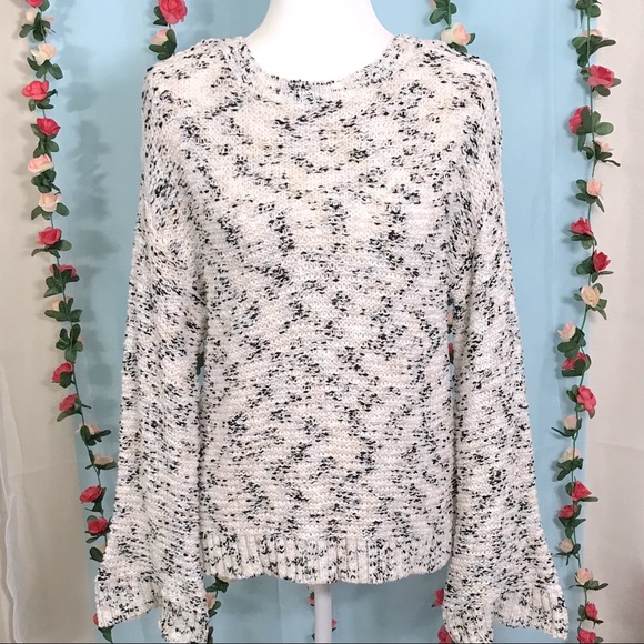 Bell Sleeve Marbled Sweater Size Large - Picture 1 of 6